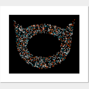 Cat face generative art. Posters and Art